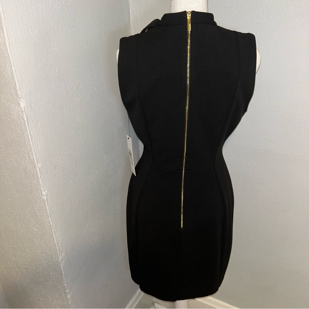 Calvin Klein Black formal cocktail Midi Dress with Bow Detail - Picture 3 of 5